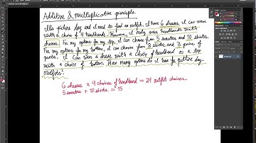 Additive & Multiplicative Principle Example