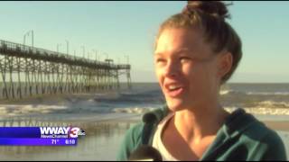 Pieces of pier wash up mile away on Oak Island