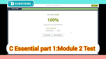 cisco programming essentials in c module 2 test answers|| C Essential part 1 module 2 test @Cisco