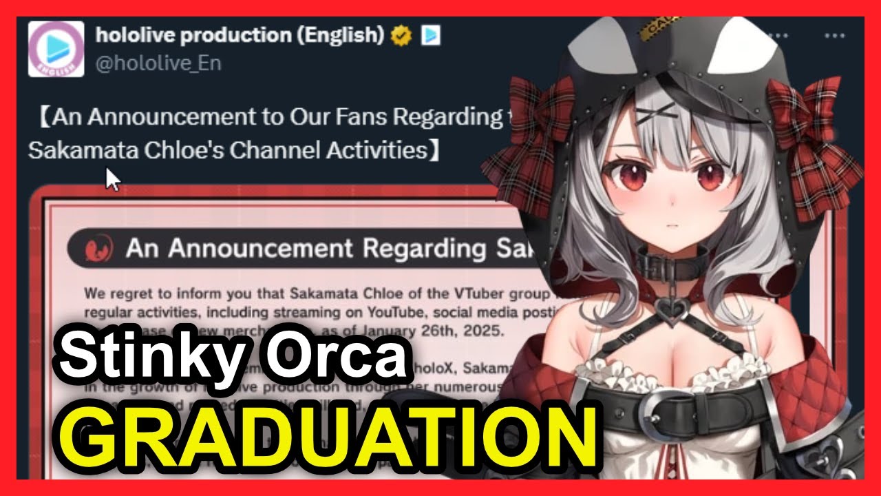 Sakamata Chloe Graduates on January 26th, 2025 【Hololive Vtuber】 - YouTube