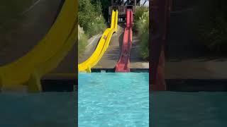 Which slide you choosing?? ❤️💛 #waterslides #shorts #waterpark