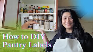 HOW TO MAKE DIY PANTRY LABELS | Pantry Organization | Momshie Chums