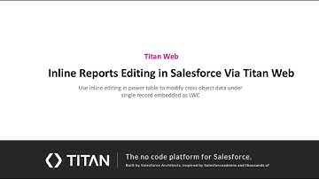 Inline Reports Editing in Salesforce via Titan Web!