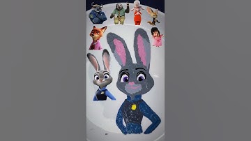 Zootopia 2 color mixing (part 3) #zootopia2 #satisfying #colormixing
