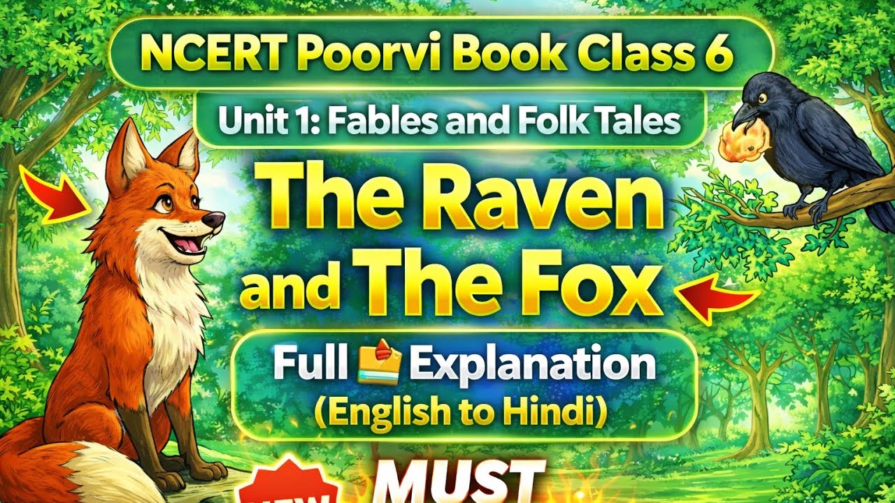 The Raven and the Fox class 6 / unit 1 Fabals and folk tales/ ncert ...