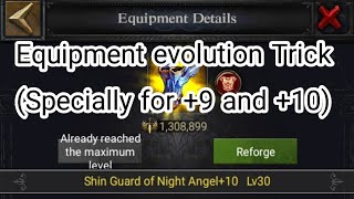 Equipment evolution trick (Specially for +9 and+10)... #hm_voice #clashofkings