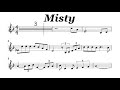 Misty clarinet trumpet sheet music backing track play along partitura