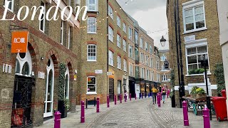 London, England 🏴󠁧󠁢󠁥󠁮󠁧󠁿 Central London Evening Street Walk - 4K 60fps Walking Tour