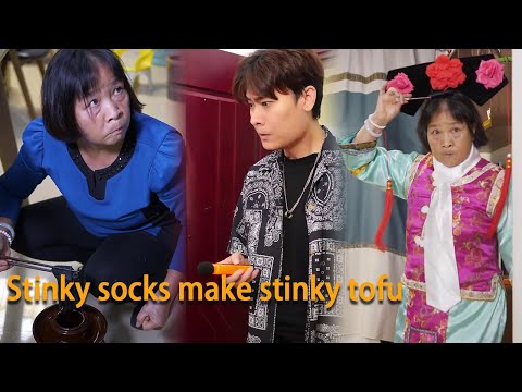 The crazy son secretly eats and uses smelly socks to make stinky tofu for his mother! #guige