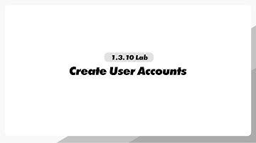 1.3.10 Lab - Create User Accounts