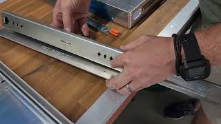 How to assemble fridge slides on 125kg locking slides