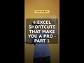 4 Excel Shortcuts That Make You a Pro - Part 1 🚀 #Shorts