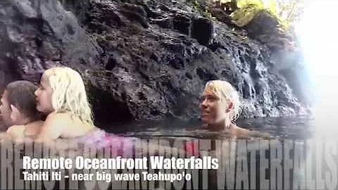 Oceanfront Waterfalls on Tahiti Iti