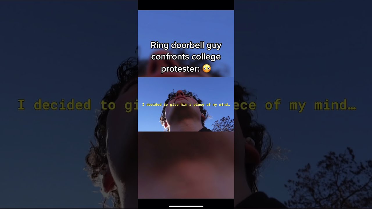 Ring Doorbell Guy Interrupts a Protest😳 (TikTok Meme)