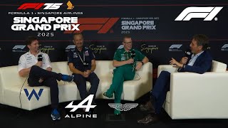 JAMES VOWLES, STEVE NIELSEN de ALPINE, COWELL GP SINGAPUR 2025 CONFERENCIA OFICIAL F1 COMPLETA