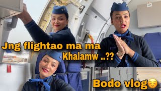 Bodo vlog✈Jng flightao ma ma khalamw naidw…||PUJA BORO|| dorja khou Marwi close khalamw ??✈✈