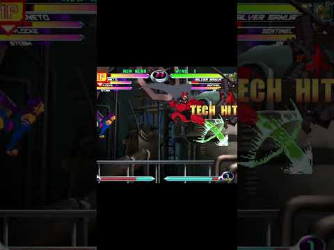 MvC2: J0uta Kuj0 - Silver Samurai Tech Hit to Raimeken 50% Assist Punish .:1.14.26:.