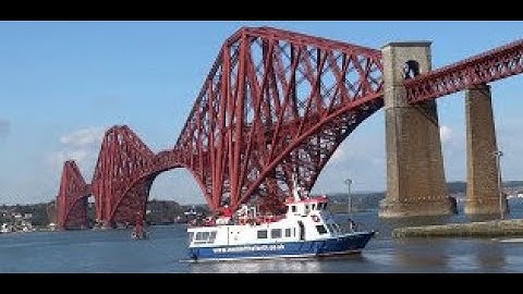 Summer Cruise Boat Forth Railway Bridge On Visit To Firth Of Forth South Queensferry Scotland