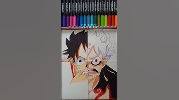 drawing Luffy but in 4 forms