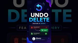 Undo Delete Feature in jQuery | Gmail Style Functionality #coding #shorts