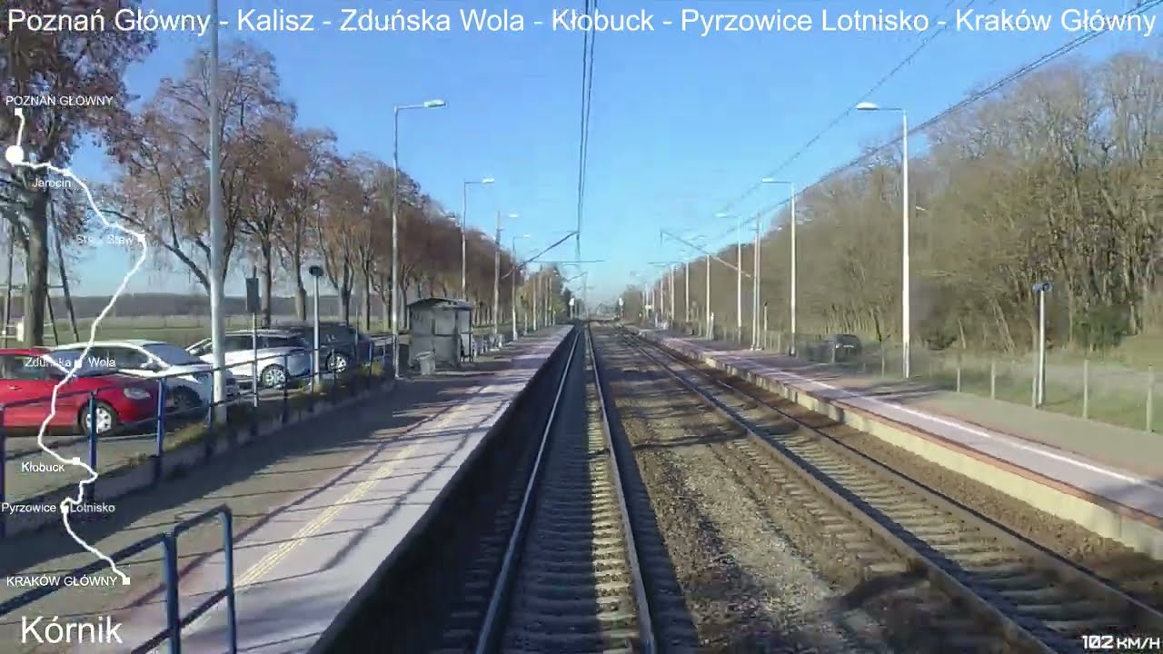 POZNAŃ GŁÓWNY - KALISZ - ZDUŃSKA WOLA - KŁOBUCK - PYRZOWICE LOTNISKO - KRAKÓW GŁÓWNY