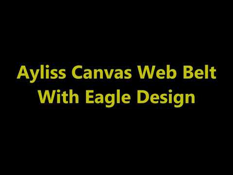 Ayliss® Fashion Canvas Web Belt Eagle Design Adjustable Black Buckle 42.5" Long (One Size, Black)
