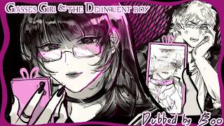 🗡Yandere Glasses Girl x Delinquent🗡 [Manga dubbed by Vtuber Boo]