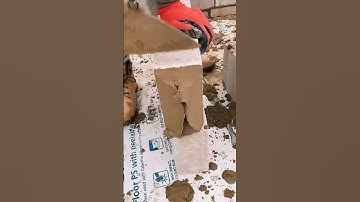 technique of applying cement mixture to brick  #shorts