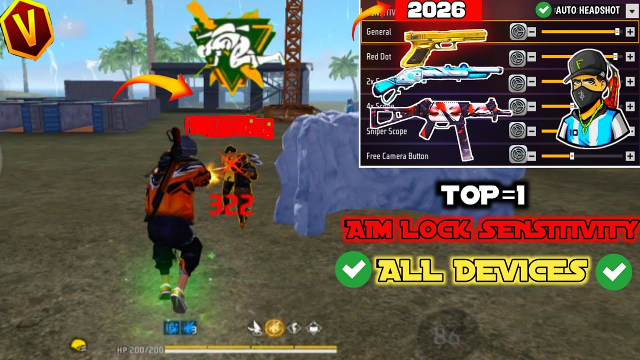 Free Fire Headshot Setting After Ob52 Update 2026⚡Top=1 Sensitivity Settings ⚙️| Sensitivity Setting