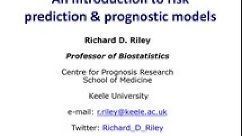 An introduction to risk prediction and prognostic models