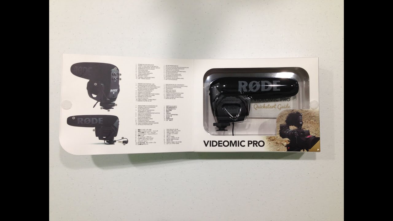 Rode VideoMic Pro Compact Shotgun Microphone Unboxing YouTube