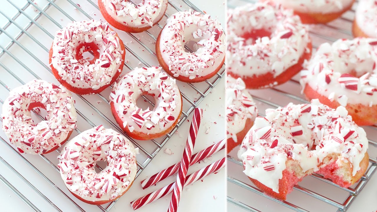 Candy Cane Doughnuts | RECIPE