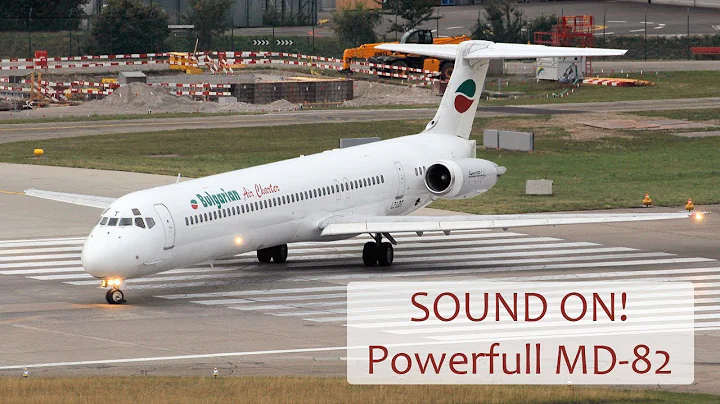 SOUND ON! 27 Year old MD-82 leaving Zurich - JT8D Engines