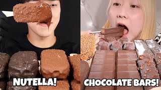 ASMR MUKBANG EATING CHOCOLATE BARS AND ICECREAMS | TEABANG 🍩🍫🍦