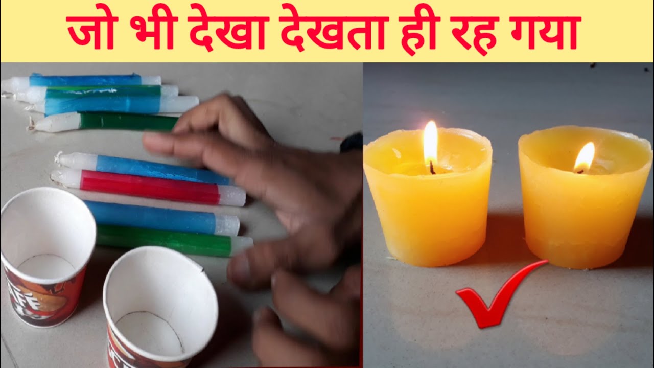 How to Make Dried Flower Candle At Home / Gel Wax Candle Making