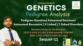 Pedigree Analysis| X linked recessive and X linked dominant inheritance