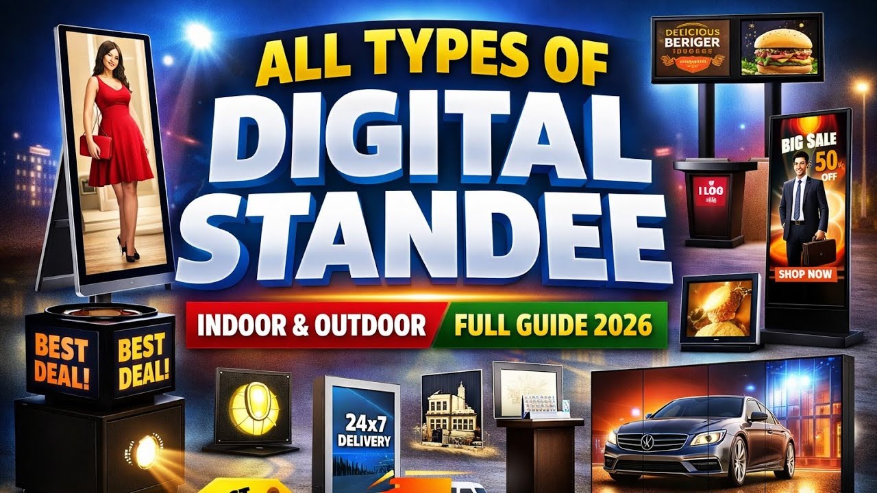  All Types of Digital Standee | Complete Advertising Display Solution 2026