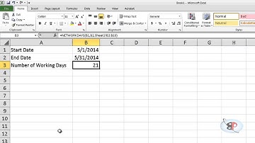 Advanced Excel Video Training | 004 | Number of working days between 2 dates