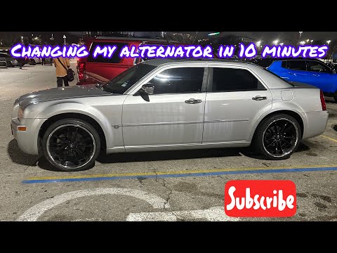 Chrysler 300c alternator replacement UNDER 10 MINUTES #chrysler #mopar #hemipower #diy
