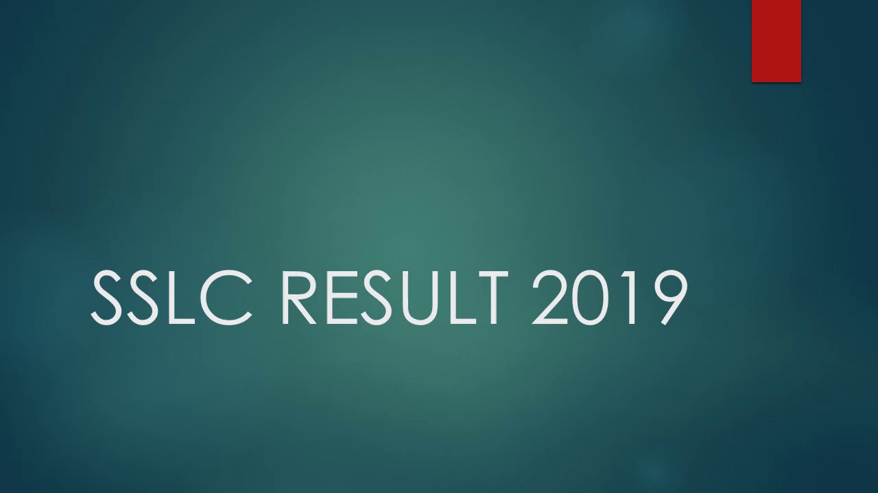 SSLC RESULT 2019