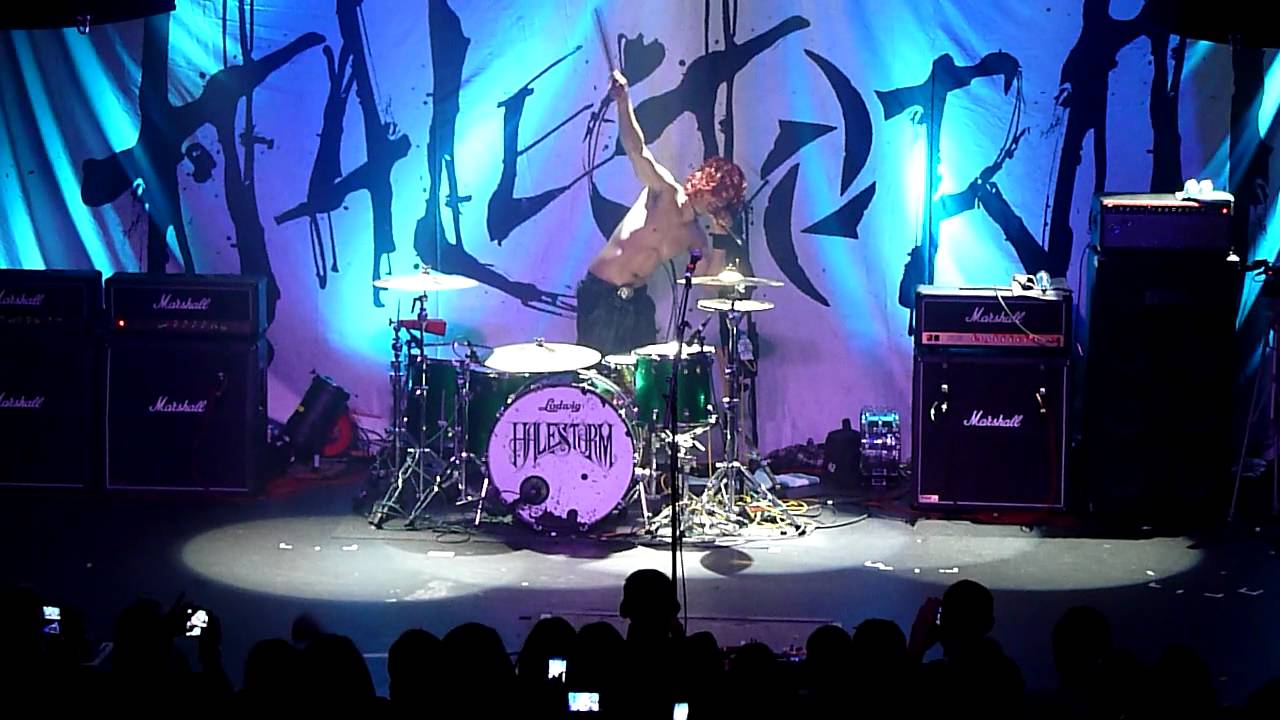 Halestorm : drum solo + Dissident Aggressor (Judas Priest cover) Nottingham 22-9-12