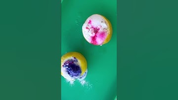 Fun lemon volcano science experiment with simple ingredients found in the kitchen