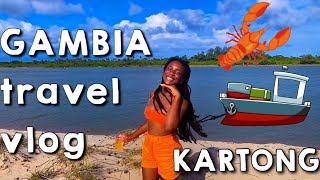 visiting KARTONG for the first time! fresh seafood, relaxing boat ride | GAMBIA vlog 🇬🇲🛶