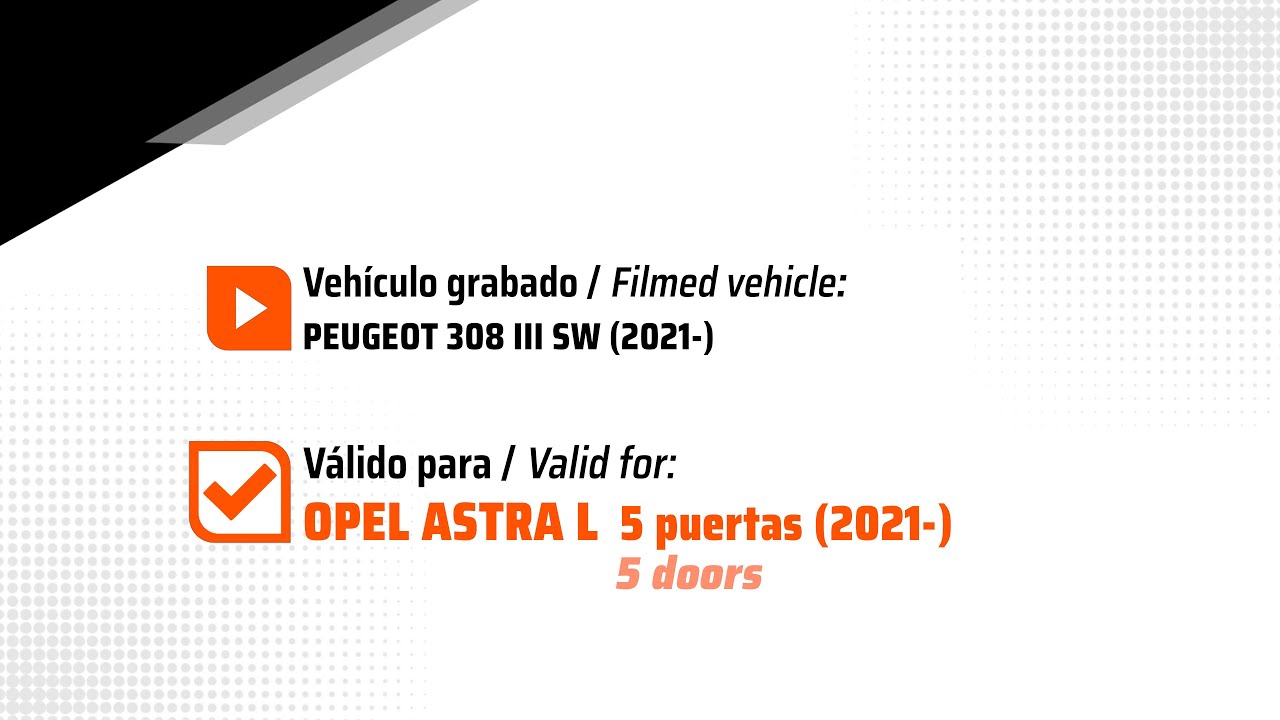 Opel Astra L 5 puertas 2021- - Montaje de enganche y kit electrónico (1769)