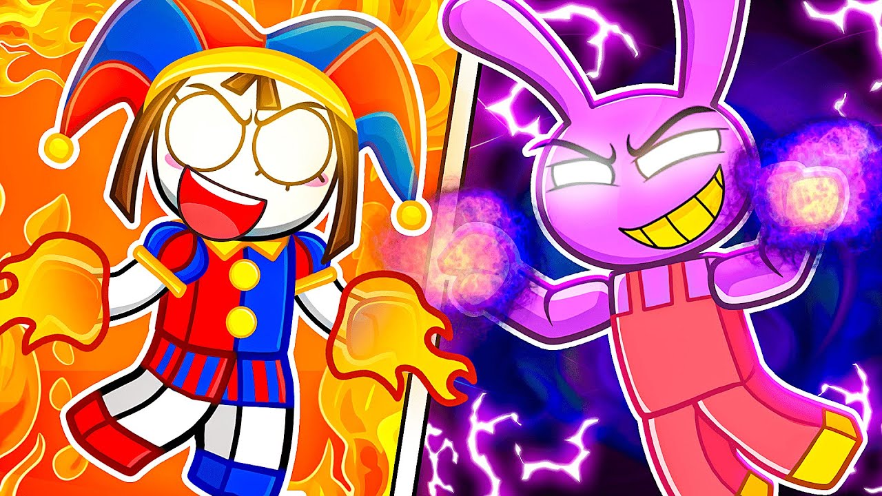 Pomni e Jax GANHAM PODERES ELEMENTAIS no Roblox!