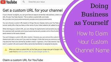 How to claim your youtube video channel custom url link