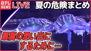 【ニュースライブ】『夏の危険』車中でも熱中症のリスク / バーベキュー“マナー違反”が危険 / 海には危険な生き物 ――ニュースまとめライブ（日テレNEWS LIVE）