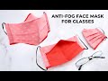 Anti-fog face mask for glasses Wearers  // Quick and Easy // Reverse Nose Fold Face Mask