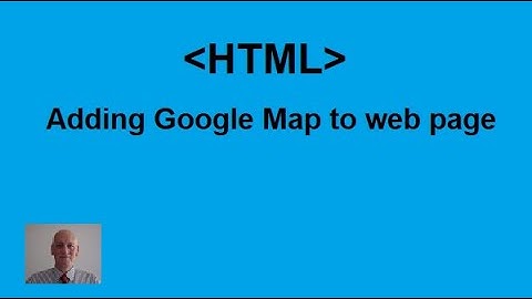 Adding Google Map to web page