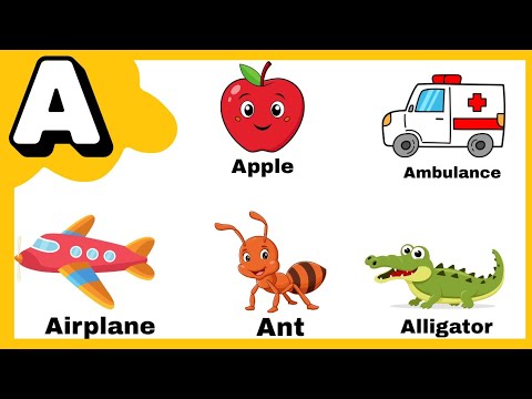 ABC Flashcards For Kindergarten | A To Z Words | Learning FlashCards For Kids